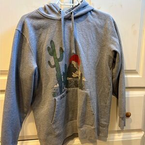 Ariat Gray Hoodie with Cactus and Mountain Design